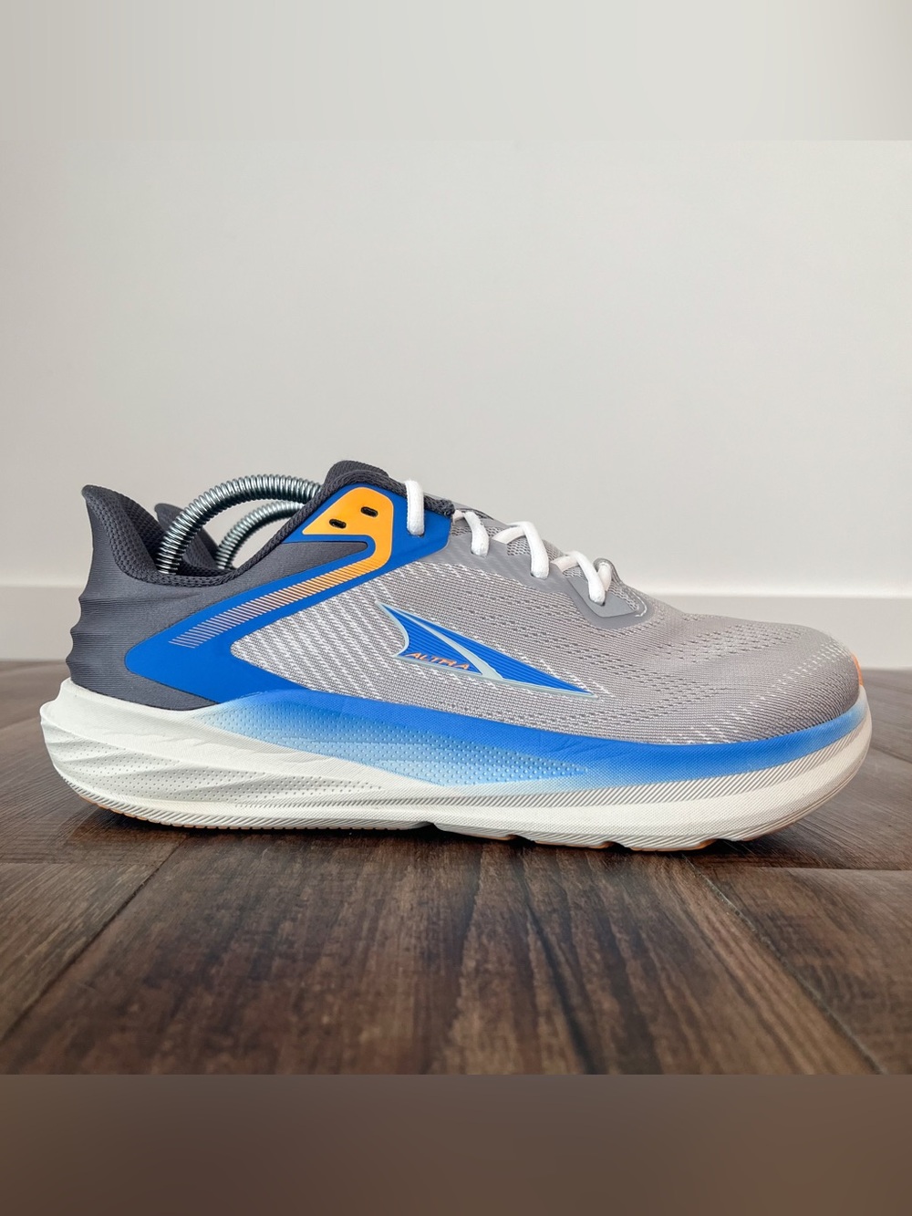 Altra Torin 8 Running Shoe Lightweight Sneaker * no insoles * Size 8.5 Gray Blue
